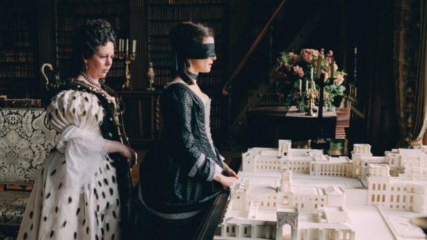 Olivia Colman and Rachel Weisz at play in The Favourite.