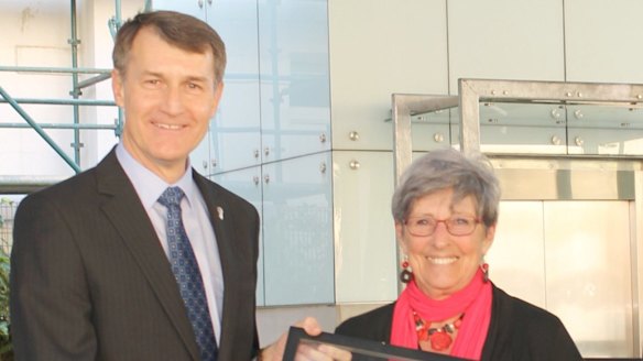 Lord Mayor Graham Quirk with The Gap ward councillor Geraldine Knapp in 2014.