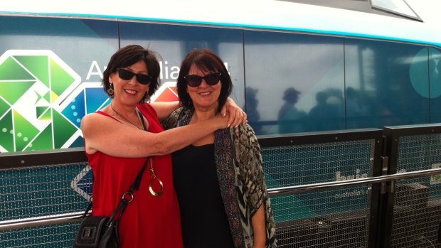Gail Andrews and Josie Filieri at the Bulimba Ferry and CityCat terminal opening.