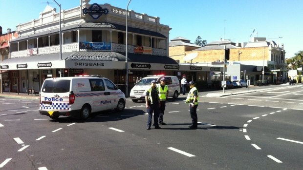 The intersection of Stanley Street and Annerley Road in South Brisbane, where Rebekka Meyer died.