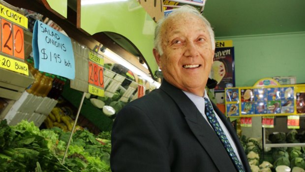 Frank Costa at the Covent Garden shop in Geelong where he started his long career in the fresh produce industry.