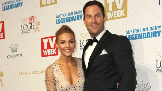 The Bachelorette star Sam Frost with her now ex-boyfriend Sasha Mielczarek.