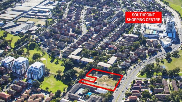 Snapped up: A site at 278 Bunnerong Road (foreground) has been bought at auction for $5.51 million.