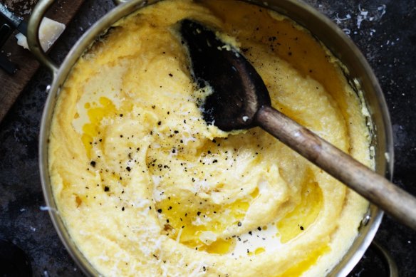 Neil Perry's soft polenta with mascarpone and parmesan