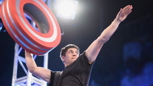 Brodie Pawson faces one of the challenges on Australian Ninja Warrior.
