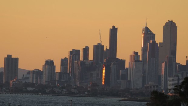 High-rise apartment blocks have transformed Melbourne's skyline. 