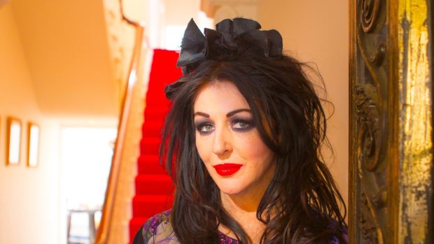 Alannah Hill at home. The Australian fashion designer revealed she has a malignant melanoma.