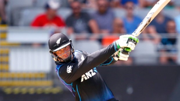 Big hitter: Martin Guptill goes long in Auckland.