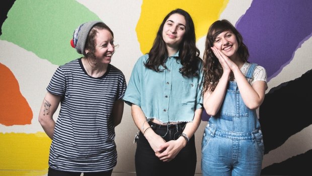 Camp Cope are Sarah Thompson, Georgia "Maq" McDonald and Kelly-Dawn Hellmrich. 