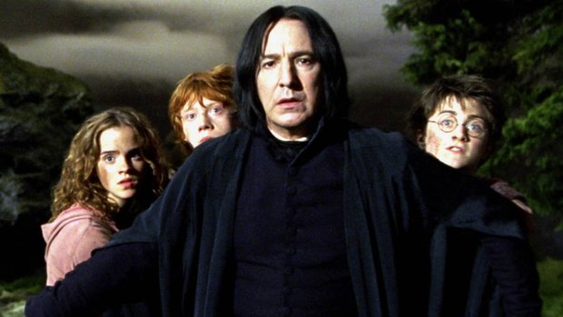 Alan Rickman as the imposing Professor Snape in <i>Harry Potter and the Prisoner of Azkaban</i>.