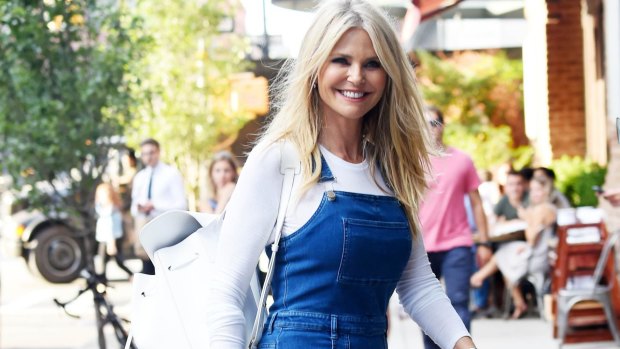 Overalls at any age ... Christie Brinkley.