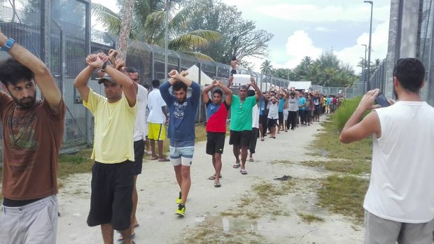 The men on Manus Island keep up their protests in November.