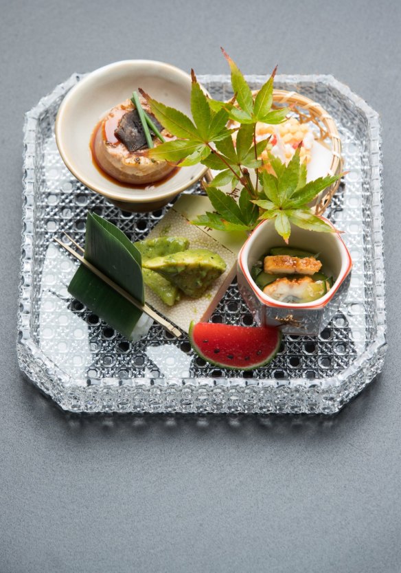 Zensai (a platter of tiny delicacies).