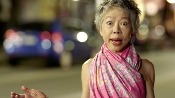 Where the bloody hell are you? ... Lee Lin Chin looks at a deserted Sydney street in a spoof attacking the lockout laws.