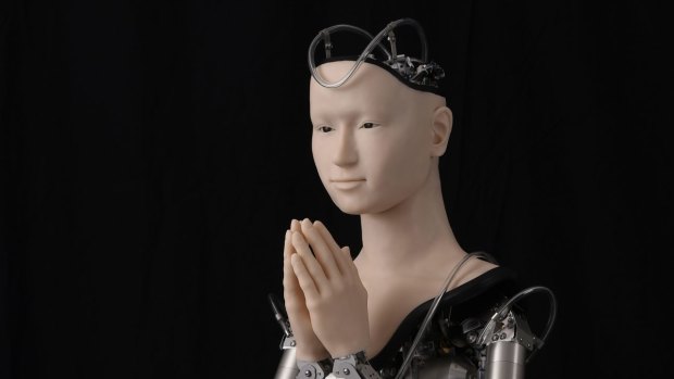 Mindar, a robot bodhisattva and teacher of Buddhism, gives daily performances.