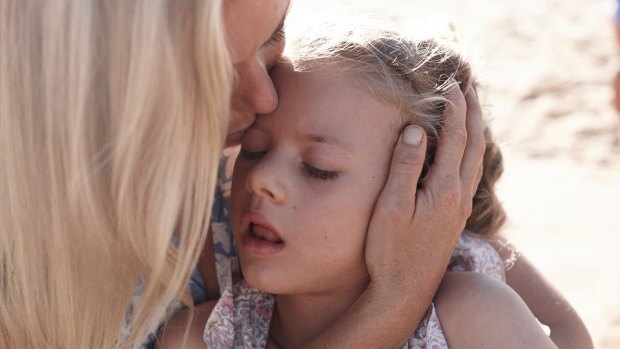 Peta Murchison with her daughter Mia, now seven.