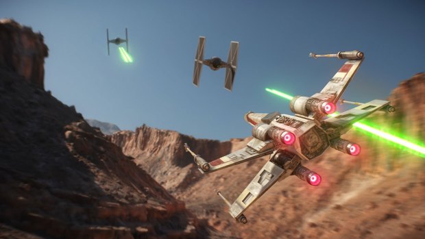 Battlefront II looks and sounds amazing, especially when you take to the skies.