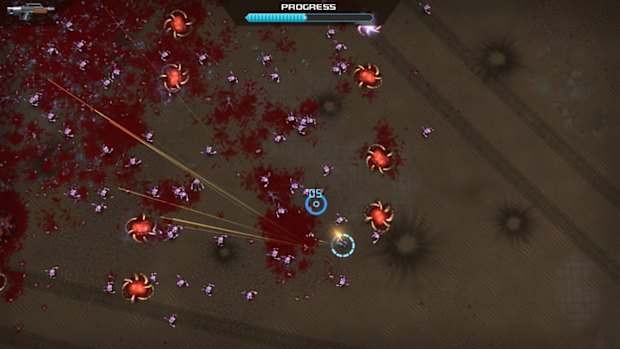 Extremely old-school cathartic fun is the name of the game in <i>Crimsonland</i>.