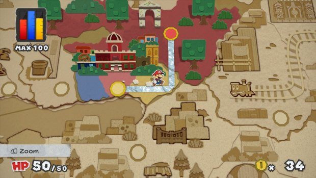 Like <i>Sticker Star</i> before it, <i>Color Splash</i> takes place in a series of areas connected by a map rather than in an open world.
