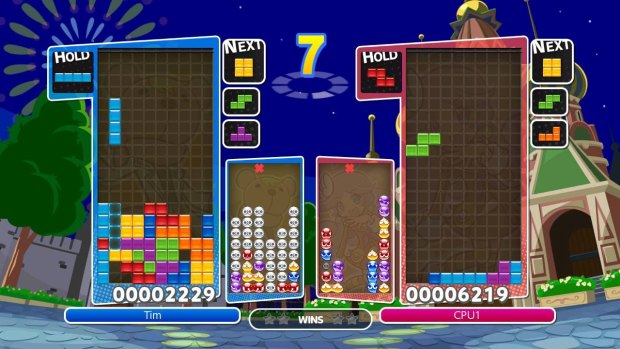 Swap mode sees all players alternating between Tetris and Puyo Puyo.