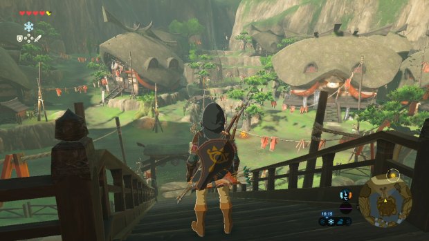 Exploring one of the game's many villages.