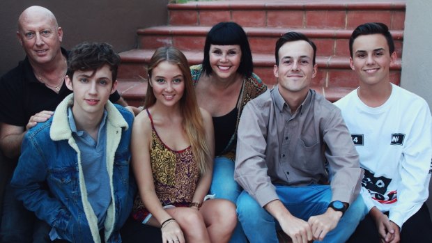 Snap: (from left) the Mellet family: Shaun, Troye, Sage, Laurelle, Steele and Tyde. 