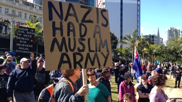 Protesters were vocal in Brisbane but not violent. Police made no arrests. 