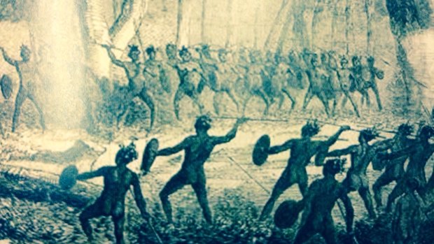 Skirmish between aboriginal people of Logan and Bribie Island on an area of Brisbane near what is now Juliette Street at Woolloongabba.