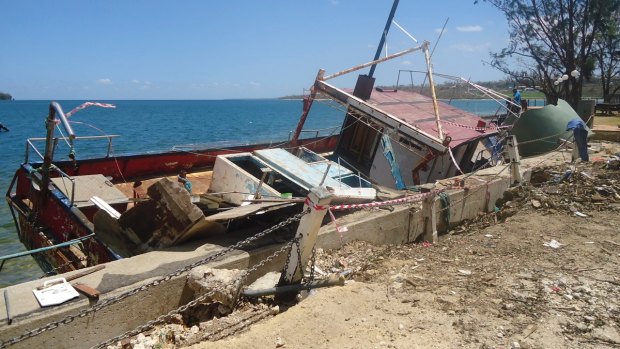 Destruction from Cyclone Pam.