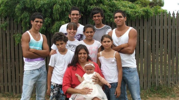 Harley Bennell (back, second left) with his family in 2010.