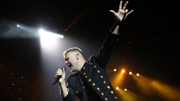 Gary Barlow from UK band Take That performs at Qudos Bank Arena in Sydney Olympic Park. 
