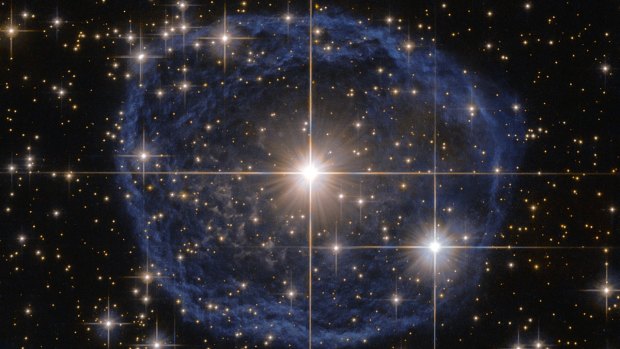 Sparkling at the centre of this beautiful NASA/ESA Hubble Space Telescope image is a Wolf-Rayet star known as WR 31a.