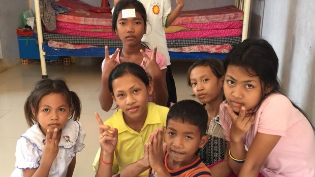 Children at a Phnom Penh orphanage.