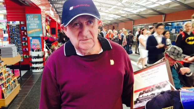 East Ipswich man Brian Johnston has caught the train to work at Zillmere every day for 50 years.