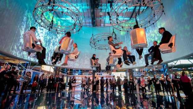 The sky meetings at the C2 Montreal business conference, which is coming to Melbourne later this year. July 2017. Photo: Supplied