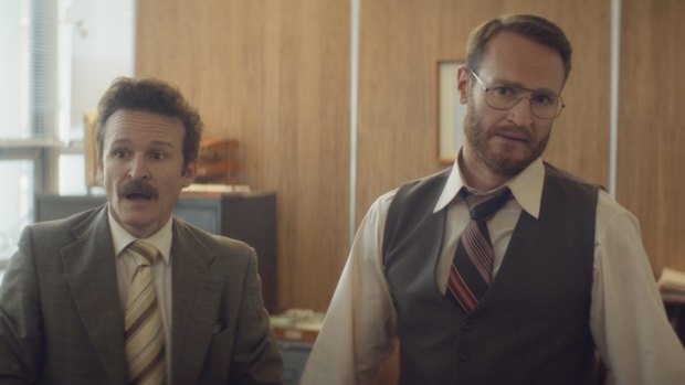 "The struggle for power and respect" ... Damon Herriman (left) and Josh Lawson in <i>The Eleven O'Clock</i>.