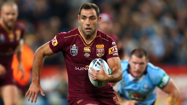 Ageless: Cameron Smith finds some open space during Origin I on Wednesday night.