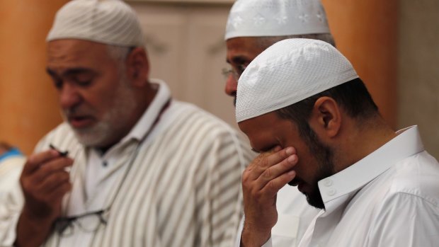 Imams at the ar-Rahma mosque in the Nice suburb of Ariane held prayers on Tuesday for three people killed in the July 14 attack.
