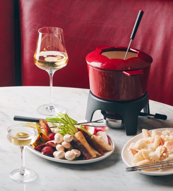 Classic fondue set. 