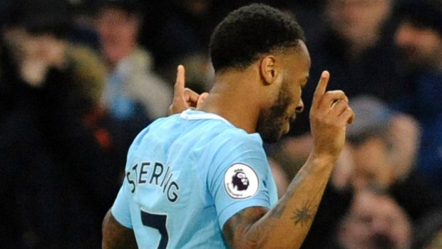 Unstoppable: Raheem Sterling grabbed the goal as Manchester City won yet again.