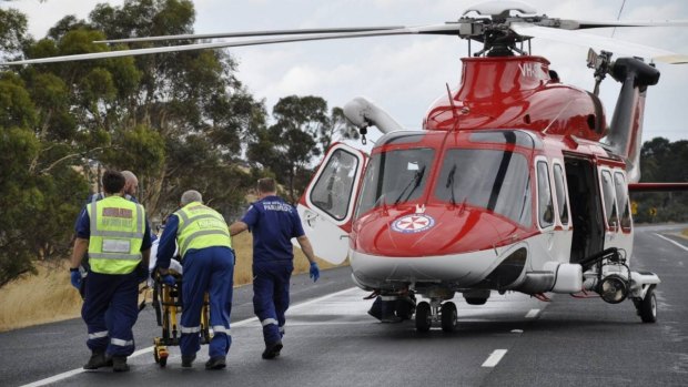 Two children were critically injured and were airlifted to hospital after a single-car crash at Yarra, near Goulburn, on Saturday afternoon at 2pm. Three members of the family, from Albury, were injured. 