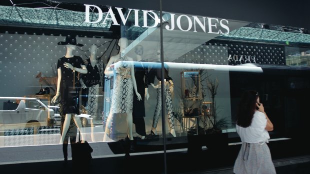 A David Jones window display at the Elizabeth Street store in Sydney.