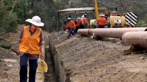 Construction of the Eastern Gas Pipeline between Nowra and Nerriga, NSW.