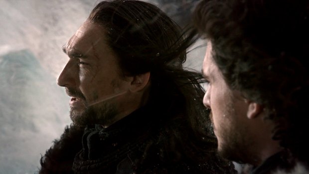 Benjen Stark with Jon Snow before he disappeared ranging beyond the Wall.