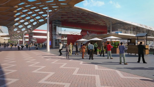 The early designs show a renewed boardwalk around the Circular Quay wharves. 