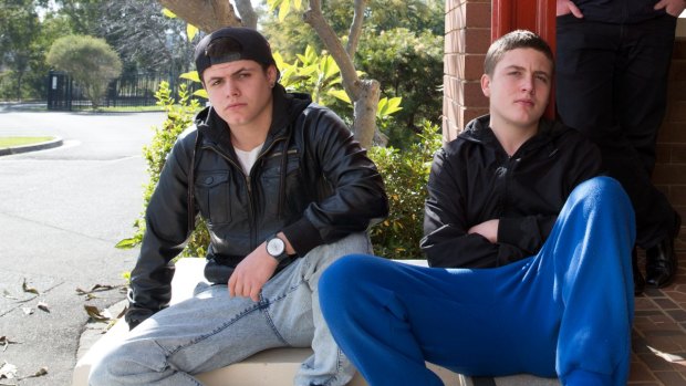 Harley Sheehan, 16, and Brock Sheehan, 15,  at Lomandra School in Campbelltown. 
