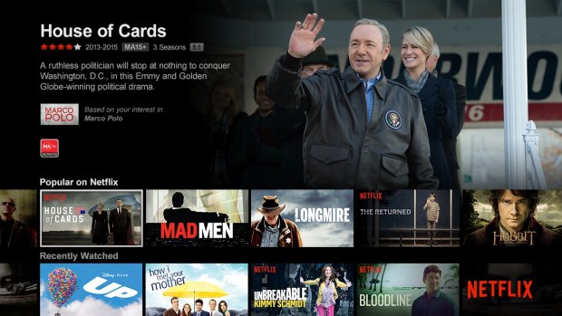 The Australian Netflix has far fewer titles than the US version.