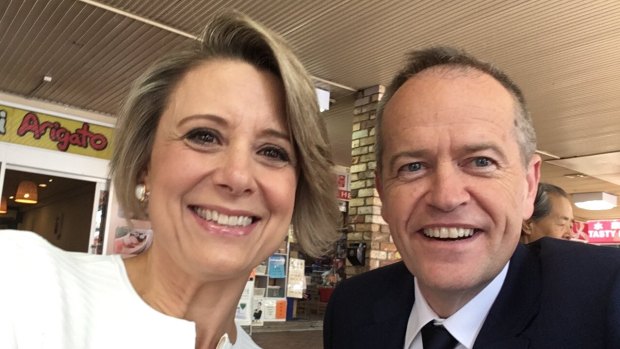 Kristina Keneally with Opposition Leader Bill Shorten at the launch of her campaign for Bennelong.