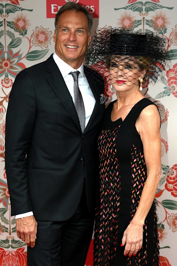 Foreign Minister Julie Bishop and partner David Panton. 