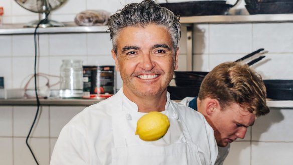 Sean Connolly in the kitchen at Bells at Killcare.